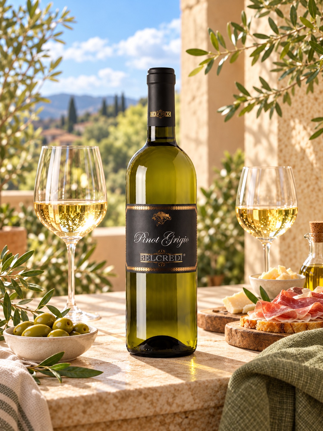 Bottiglia PINOT GRIGIO PROVINCIA DI PAVIA IGT FERMO LINEA BERGAMASCO Belcredi