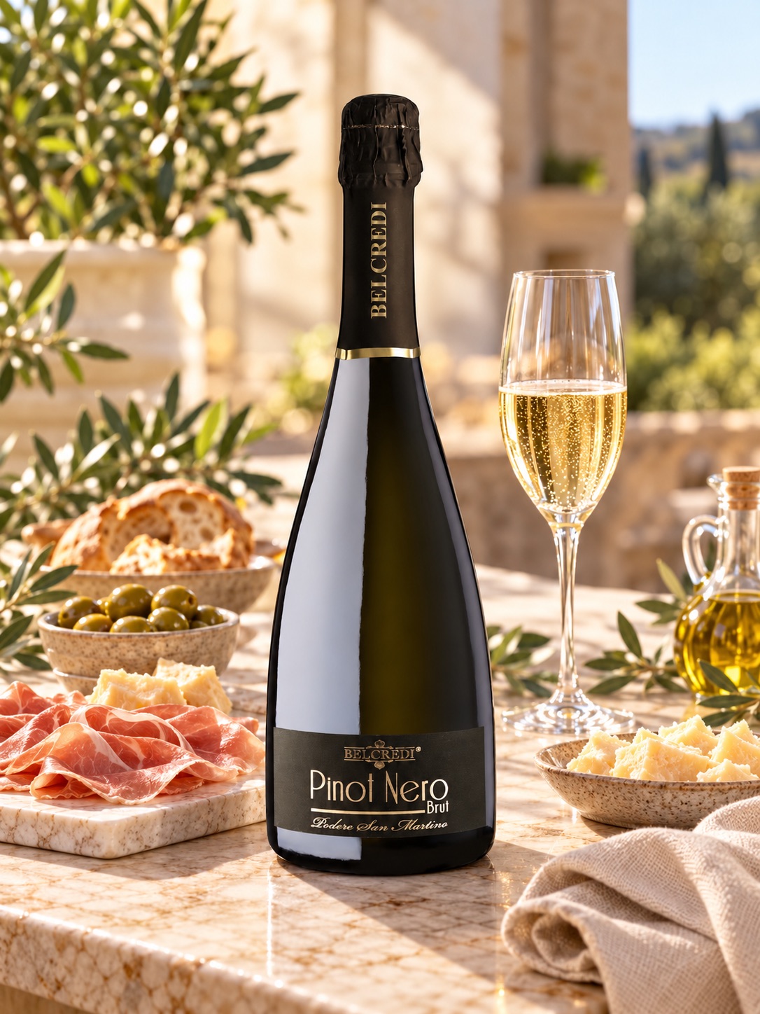 Bottiglia VINO SPUMANTE DI QULITA’ PINOT NERO BRUT METODO MARTINOTTI- SAN MARTINO Belcredi